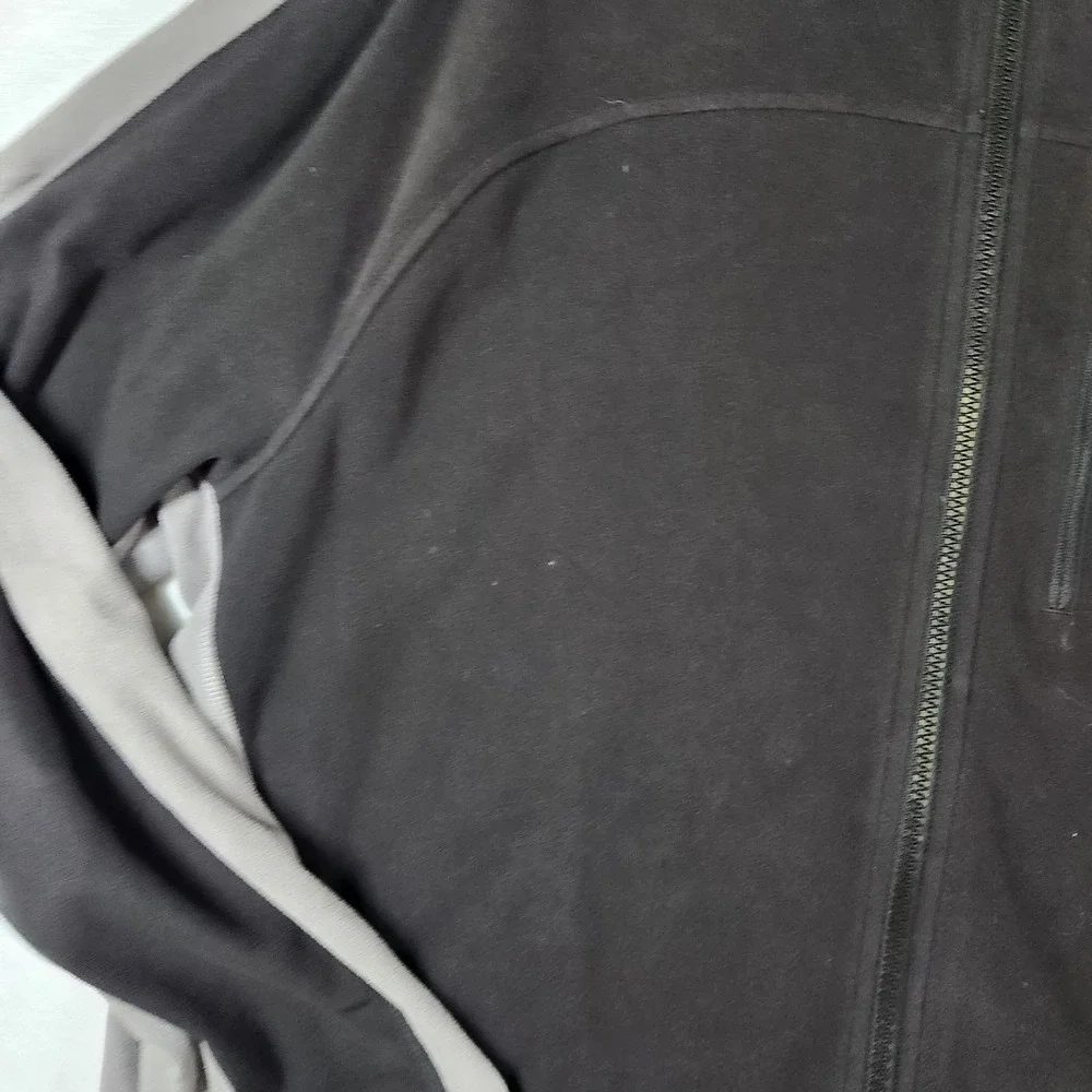 The North Face TKA 100 Fleece Jacket XXL‎ Black Gray Full Zip